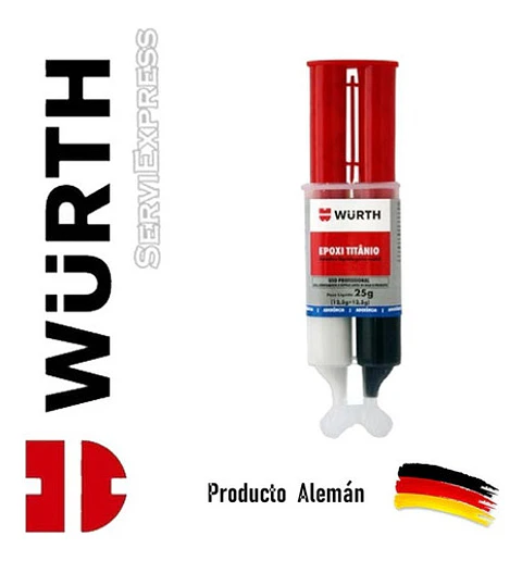 Adhesivo Liquido Para Metal Epóxico Titanio 25gr Wurth