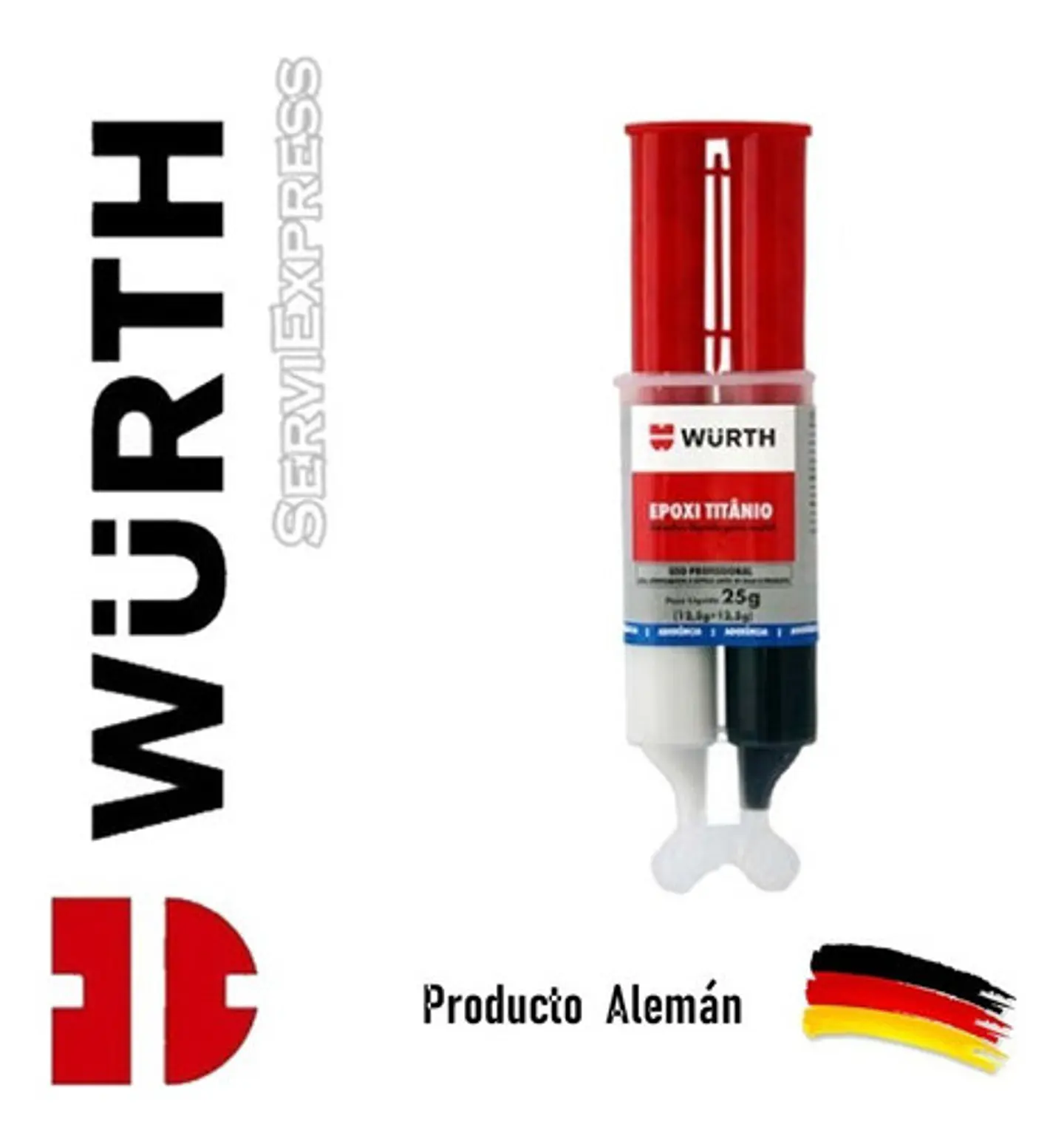 Adhesivo Liquido Para Metal Epóxico Titanio 25gr Wurth 1