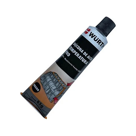 Silicona Wurth Negra De Alta Temperatura Pro 85gr