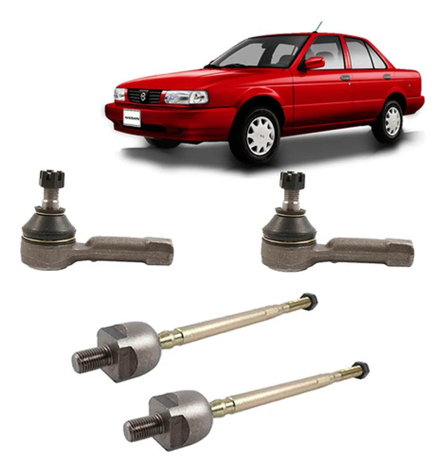 Axial + Terminal Direccion Para Nissan V16 1990 2010 Kit 1