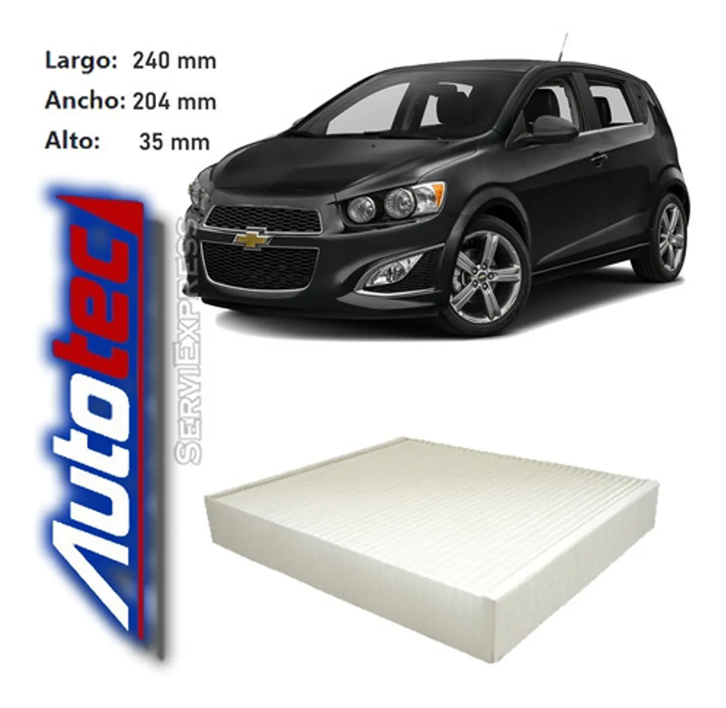 Filtro De Polen Chevrolet Sonic Del 2012 Al 2017  1