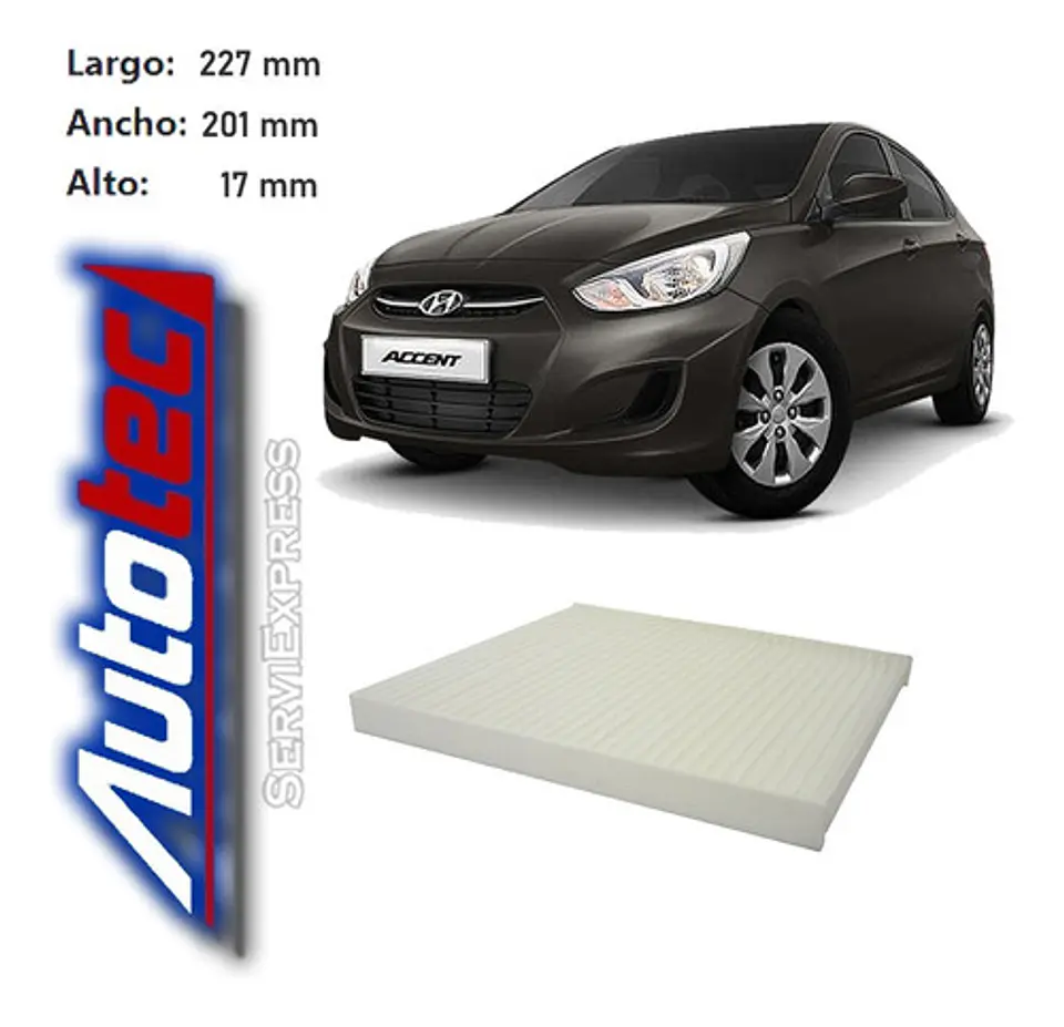 Filtro Polen Hyundai Accent 1.4 Del 2011 Al 2018 1