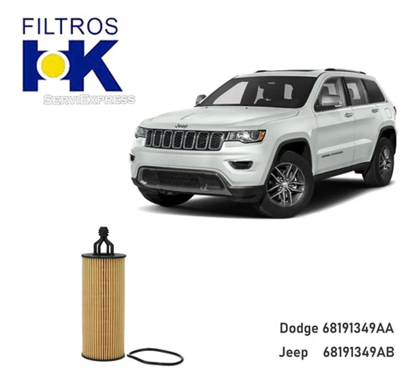 Filtro Aceite Elemento Grand Cherokee 3.6 Del 2011 Al 2018 1