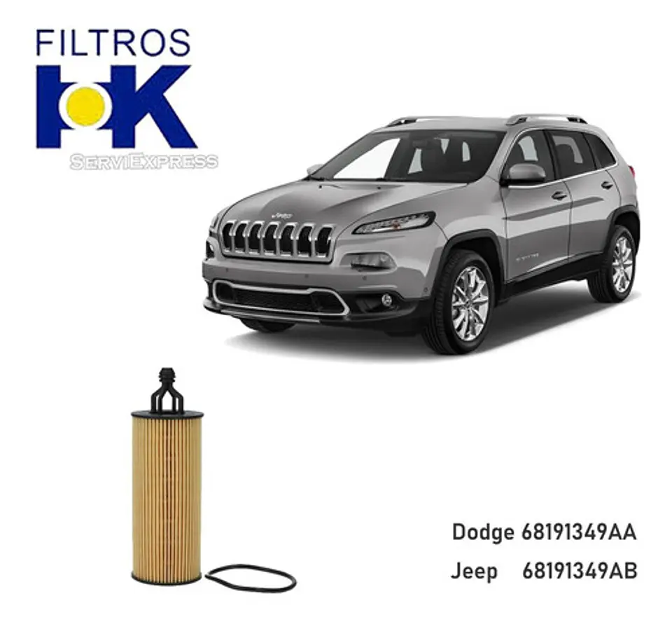 Filtro Aceite Elemento Cherokee 3.2 Y 3.6 Del 2014 Al 2018 1