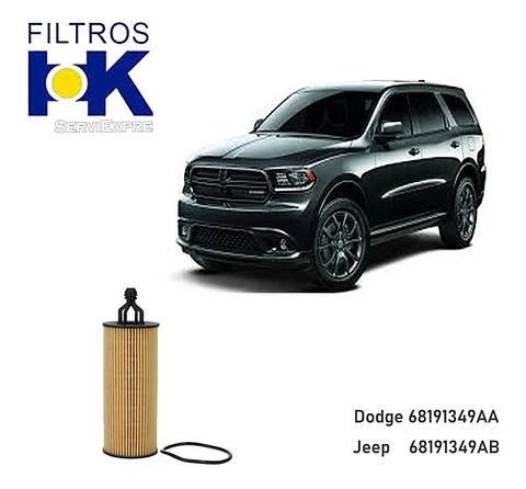 Filtro De Aceite Elemento Dodge Durango 3.6 Del 2011 Al 2018