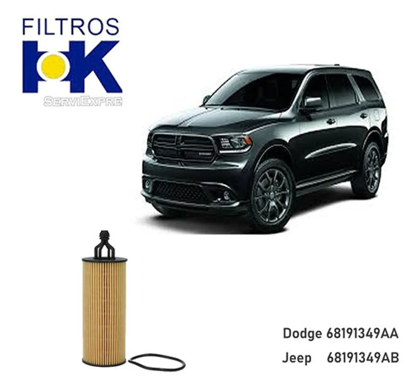 Filtro De Aceite Elemento Dodge Durango 3.6 Del 2011 Al 2018 1