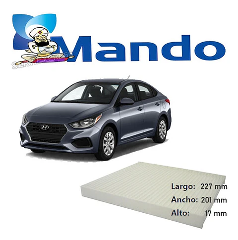 Filtro Polen Original Para Hyundai Accent Del 2011 Al 2018