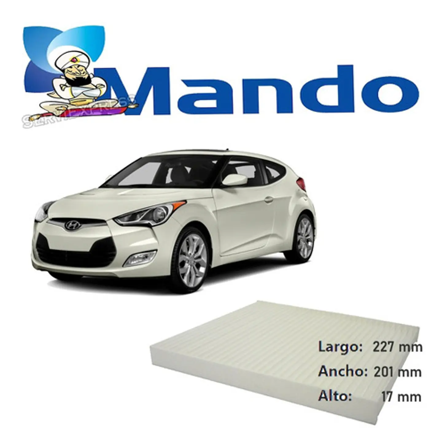 Filtro Polen Original Para Hyundai Veloster Del 2011 Al 2015 1