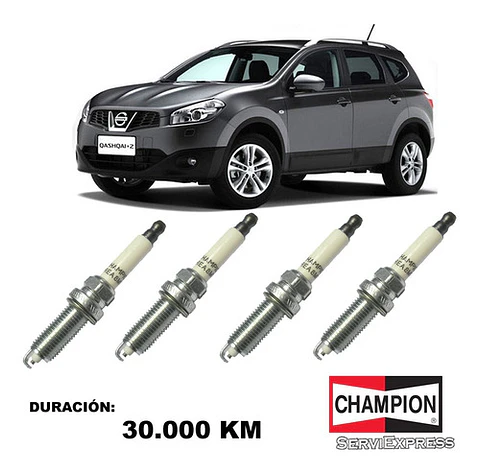 Bujía Nissan Qashqai 1.6 Y 2.0 J10 Y J11 (4 Unidades)