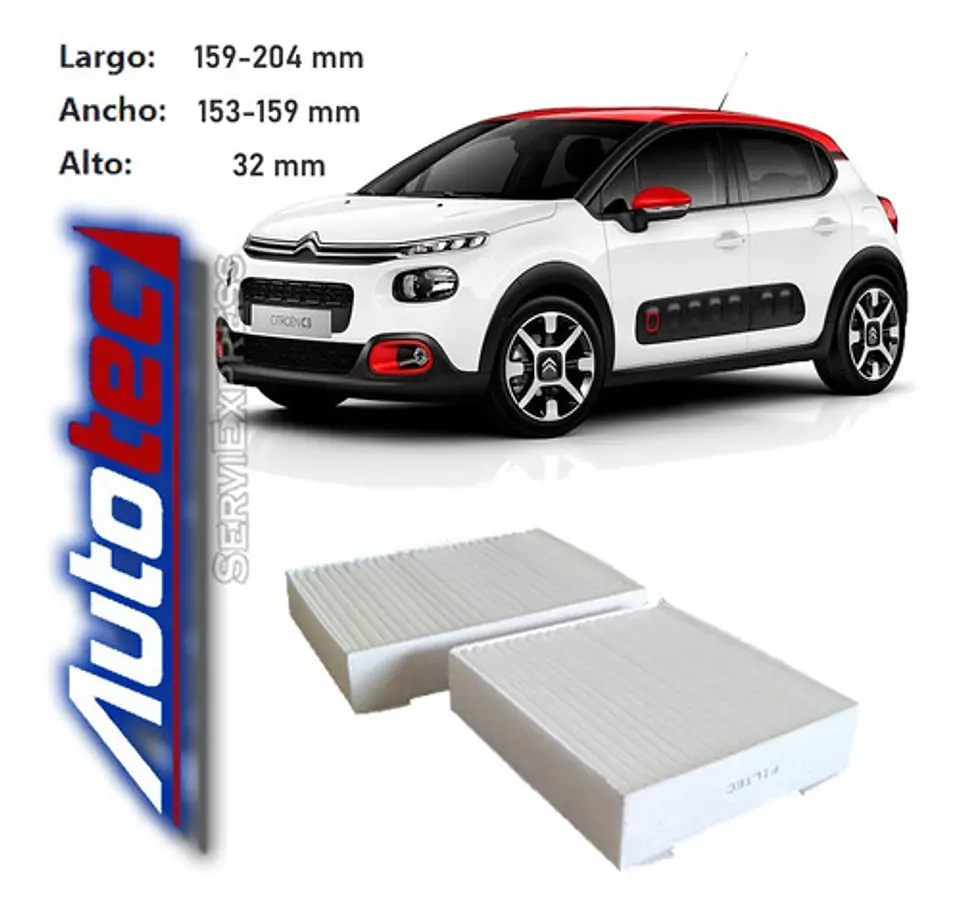 Filtro De Polen Citroën C3 Del 2009 Al 2018 2