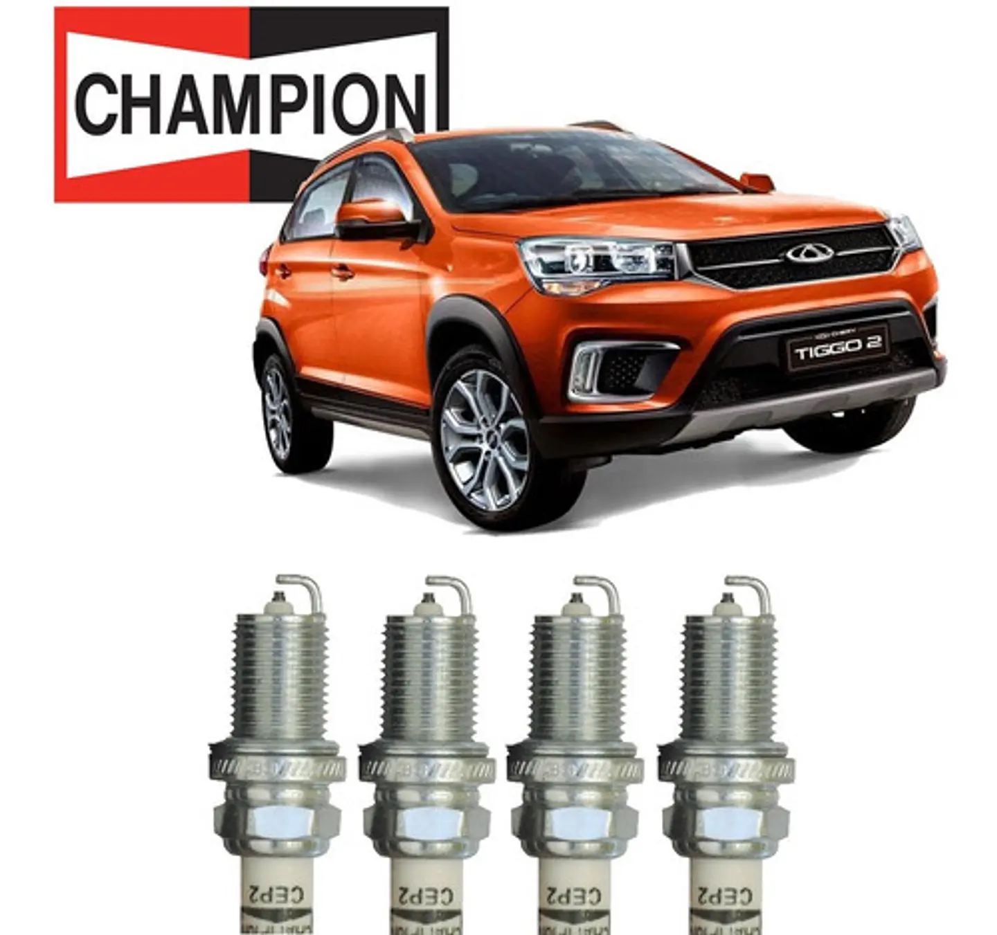 Juego De Bujias Champion Para Chery Tiggo 2 1.5 2017-2021 1