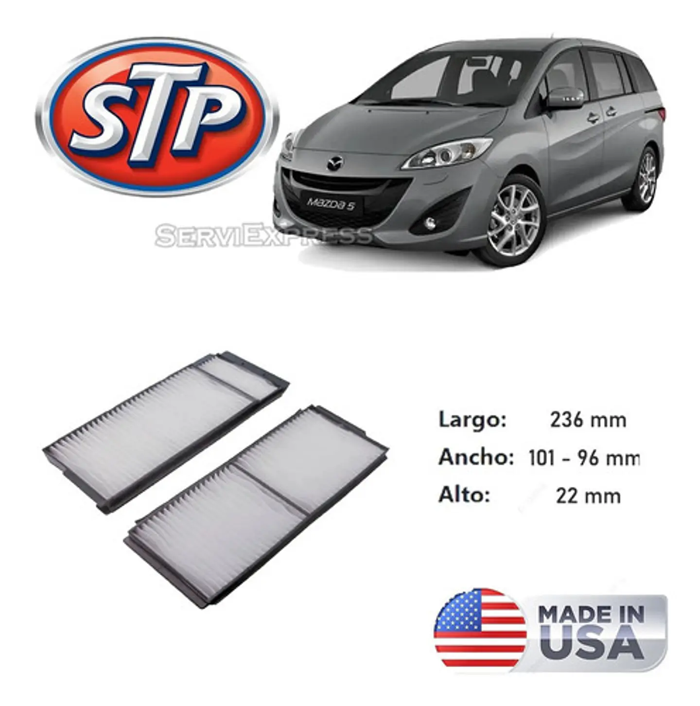 Filtro Polen Mazda 5 2.0 Del 2005 Al 2013 Stp 1