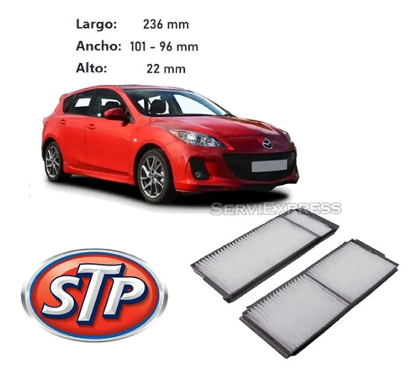 Filtro Polen Mazda 3 1.6 Del 2004 Al 2013 Stp 2