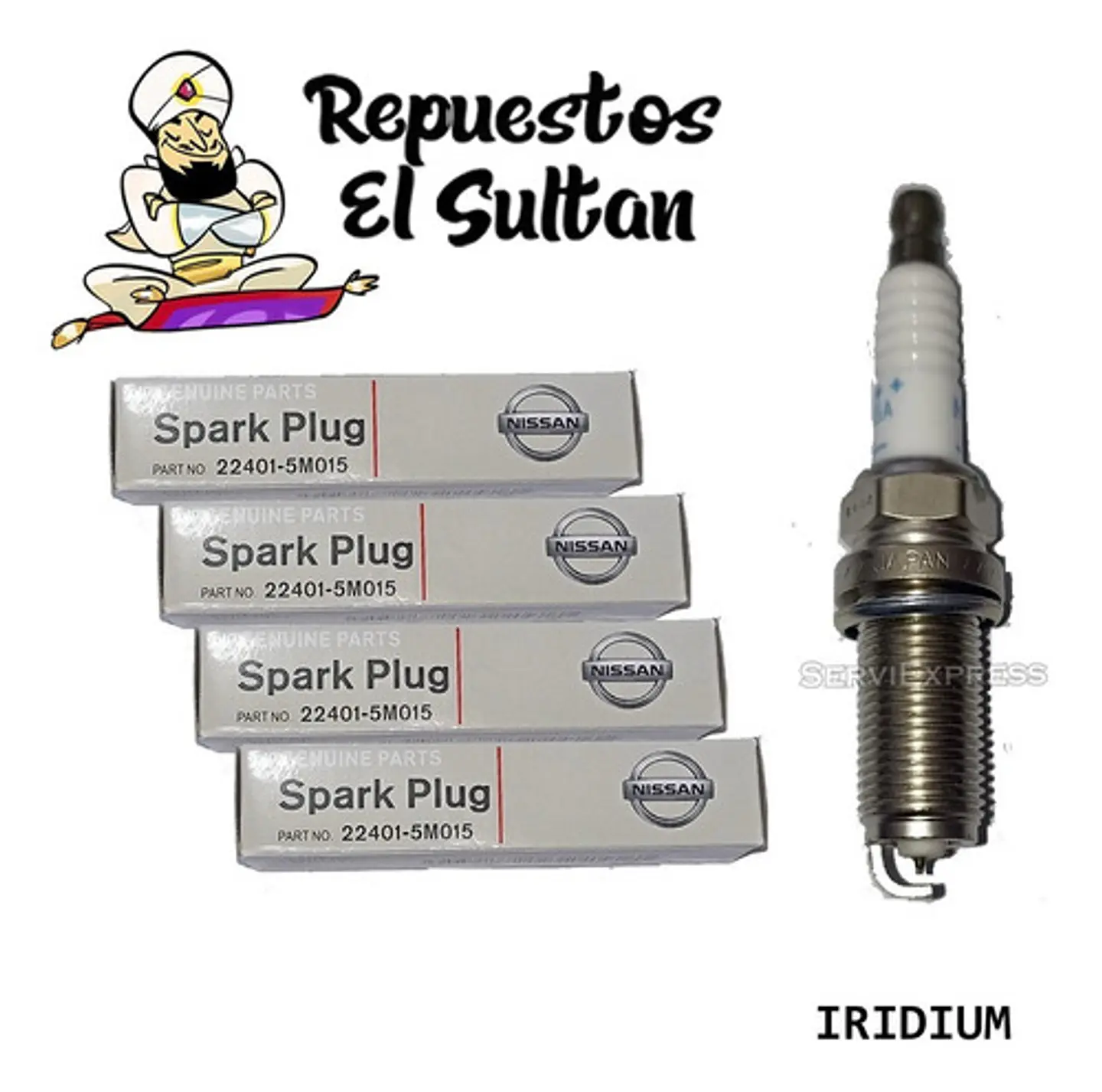 Bujias Originales Iridio Nissan Xtrail T30 2.5 2002-2010 1