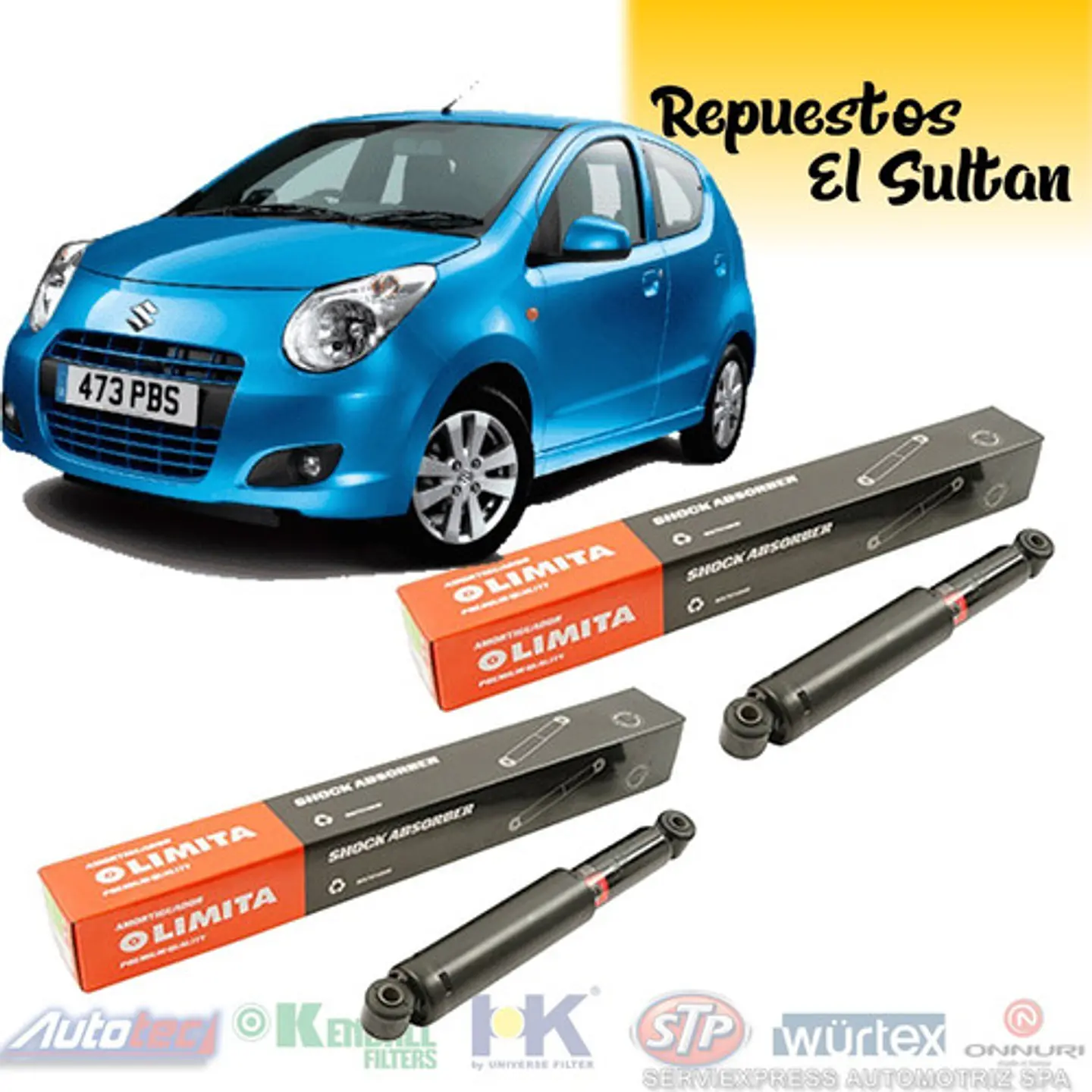 Kit Amortiguadores Traseros Suzuki Celerio 2009 - 2014  1