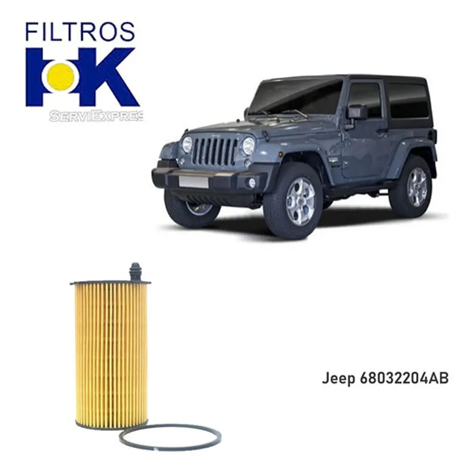 Filtro Aceite Elemento Jeep Wrangler 2.8 Del 2008 Al 2018 1