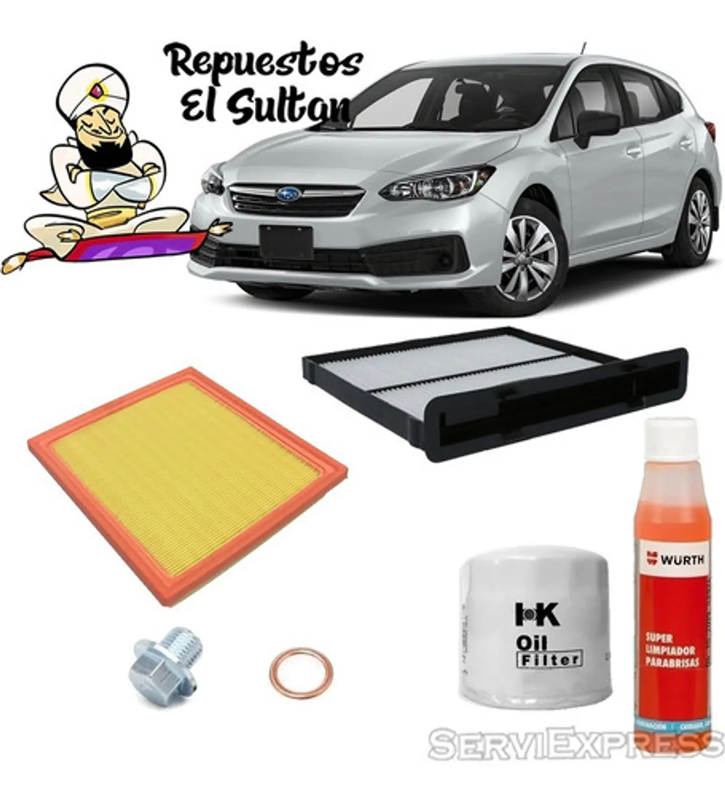 Kit Mantencion Filtros,tapon,etc. Subaru Impreza 2017-2022 1
