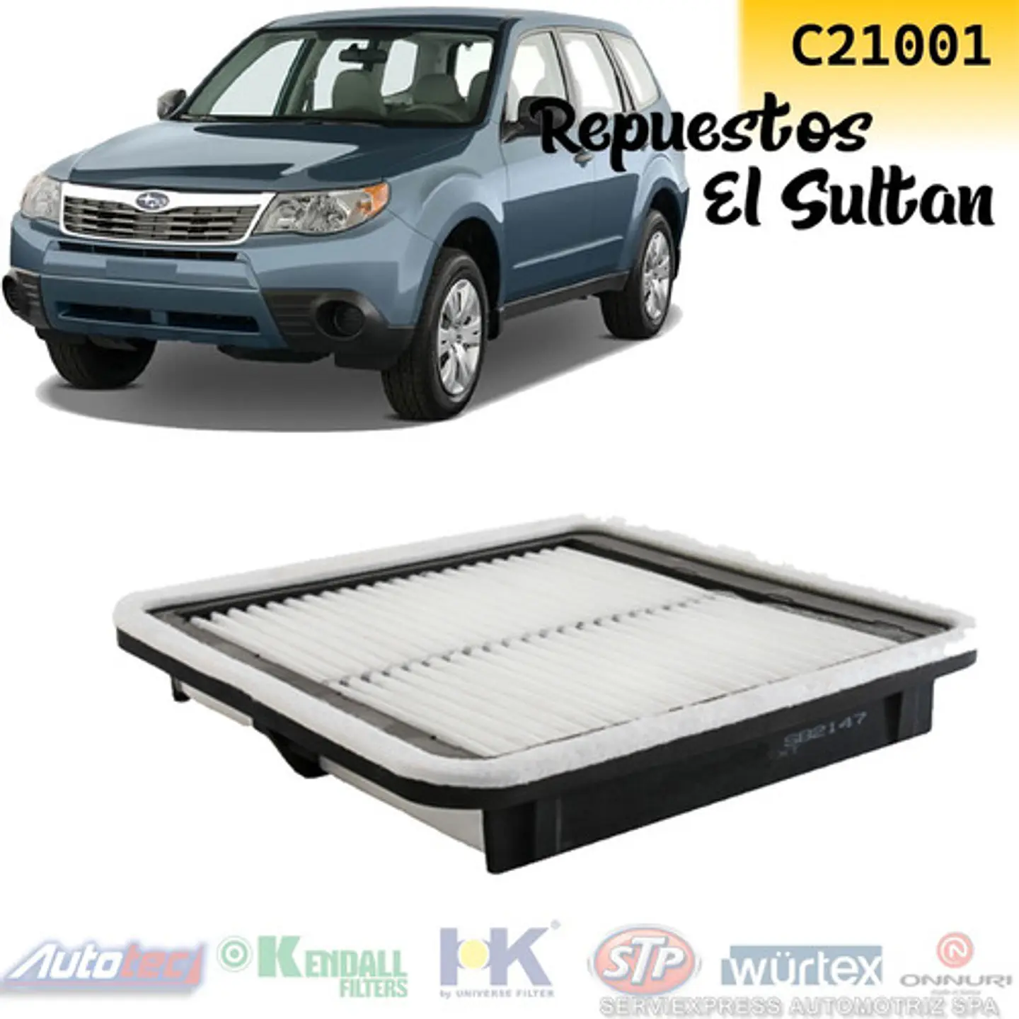 Filtro De Aire 	C2201 / 16546-AA120 Subaru 2