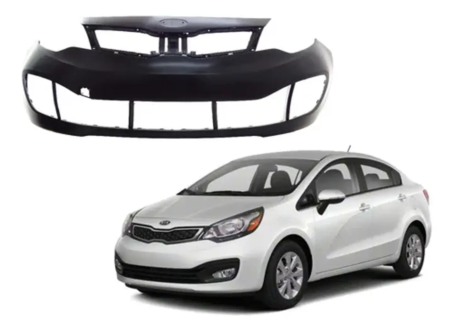 Parachoque Kia Rio 4 Sedan 12/16 Diforza Sin Rejilla Delantero 1