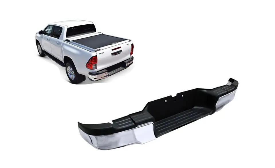 PARACHOQUE TRASERO TOYOTA HILUX REVO CROMADO 15-18  1