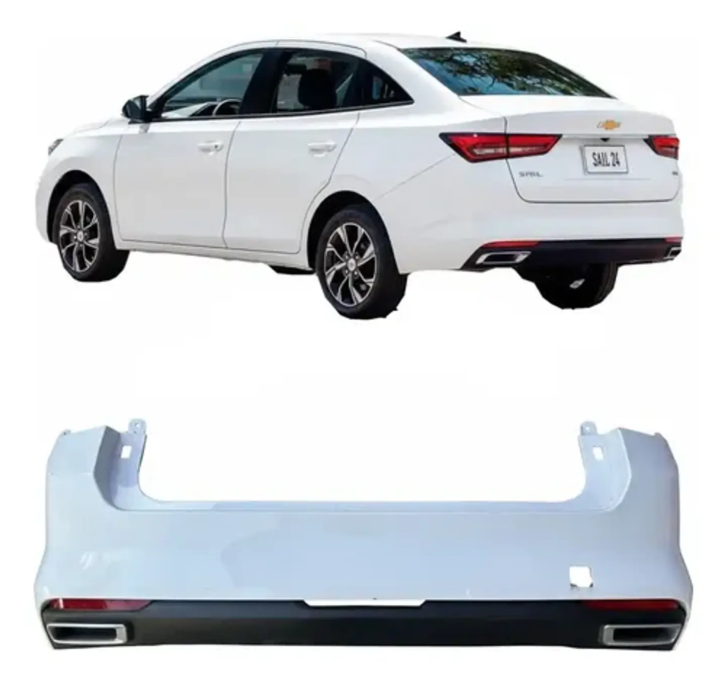 PARACHOQUE TRASERO SEDAN CHEVROLET SAIL 2024-2025  1