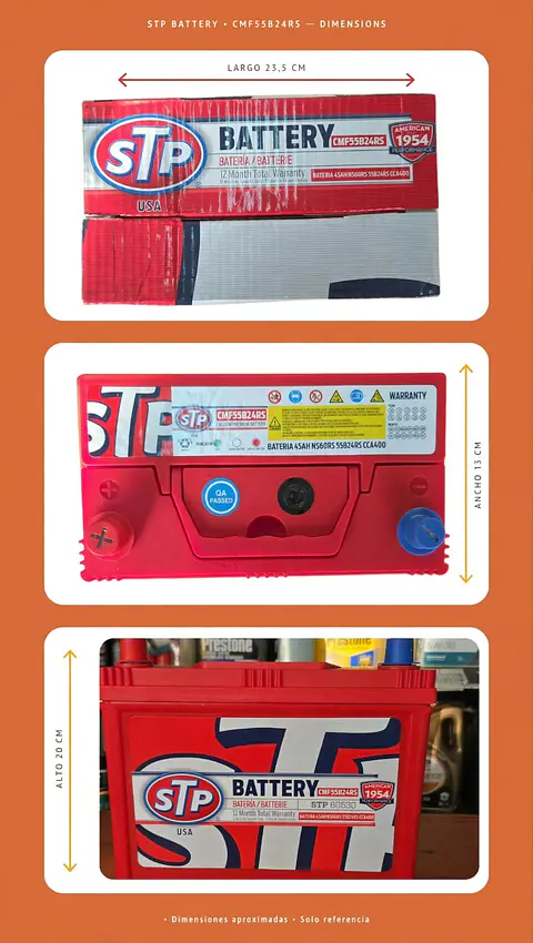 BATERIA DE 45AH 400CCA STP POSITIVO A LA IZQUIERDA 
