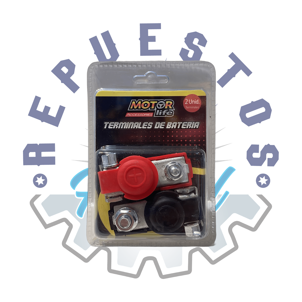 SET TERMINAL DE BATERIA CON PROTECTOR PLASTICO 