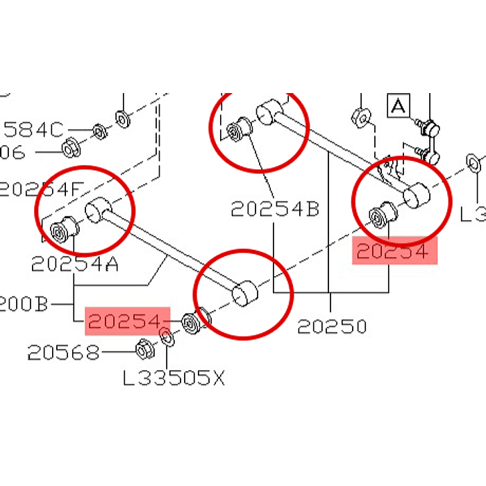 Buje Suspension Trasera Legacy Outback Forester Impreza 2