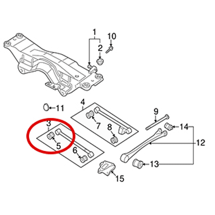 Buje Suspension Trasera Legacy Outback Forester Impreza 2