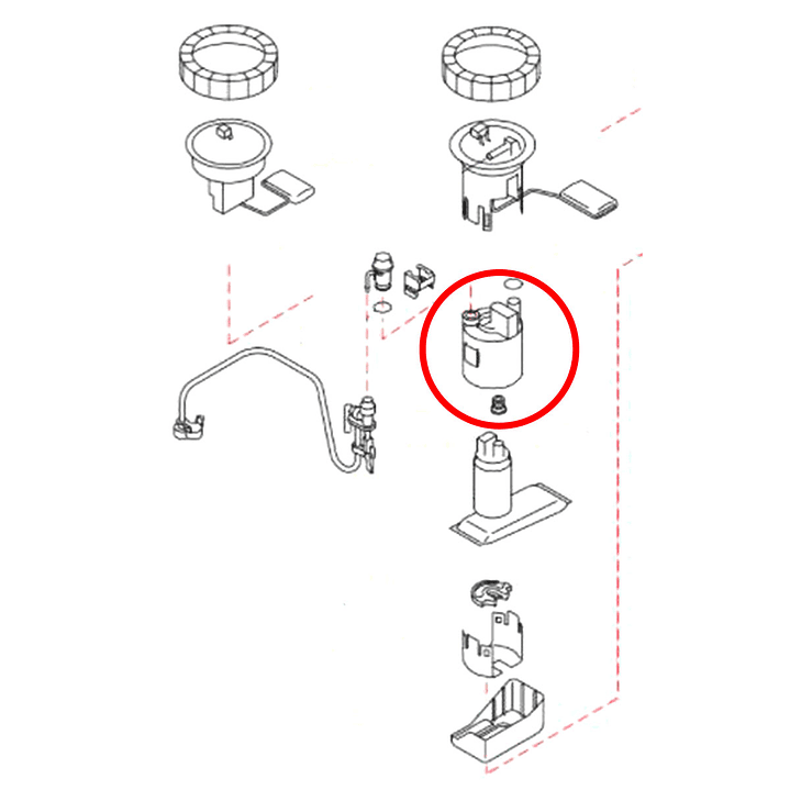 Filtro Gasolina Qr25de Nissan X-trail T30 Original 3