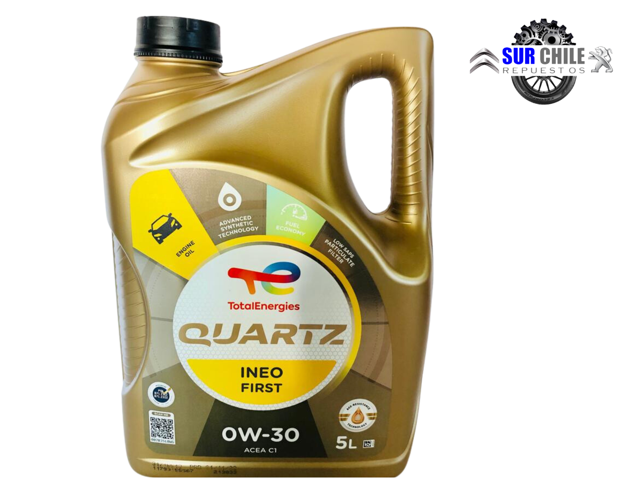 Aceite Total Quartz Ineo First 0w30 Sintético Bidon 4 Litros