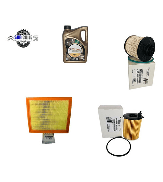 Kit Filtros + Aceite 208-2008-3008-5008 1.6 Bluehdi