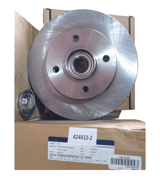 Par De Discos De Frenos Traseros Peugeot 2008 2012-2019