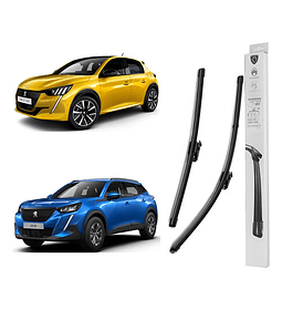 Plumillas Delanteras Originales Peugeot 208 2020-2023 Negras