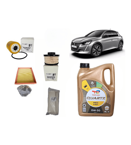 Pack Filtros Opel Mokka 1.5 Bluehdi + Aceite 0w30 Total 4l