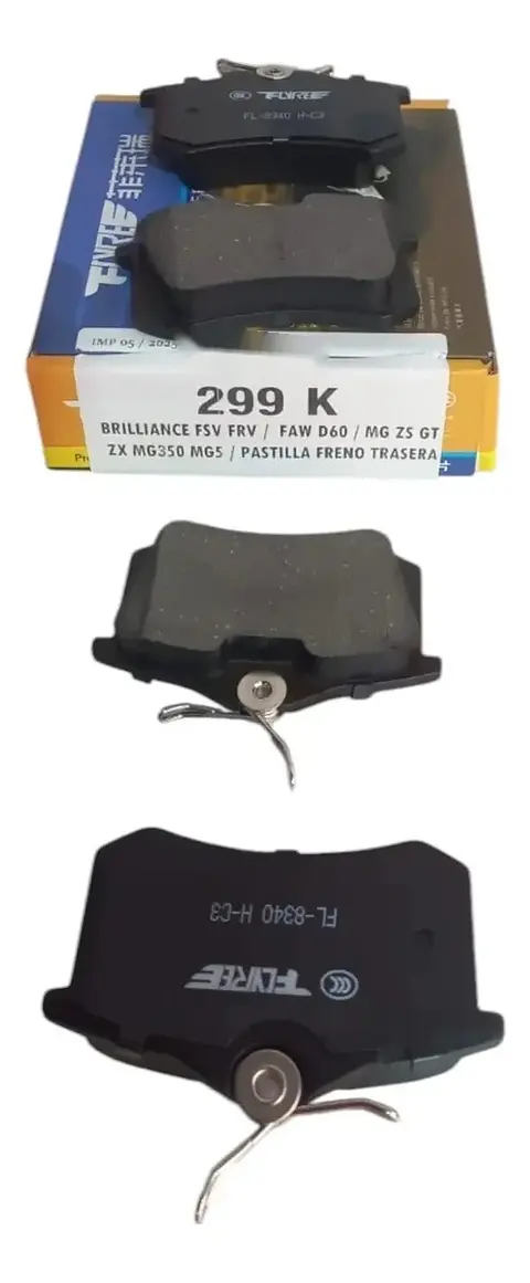 Pastillas De Freno Traseras Para Brilliance Fsv Sport Frv Sport D60 MG Zs Gt MG5