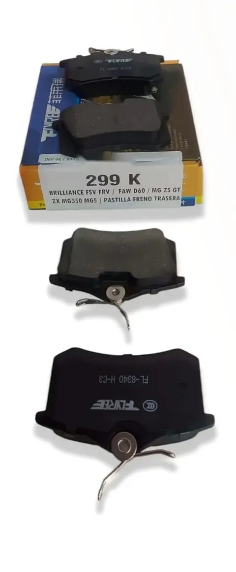 Pastillas De Freno Traseras Brilliance Frv / Fsv / MG Gt / Zs / 5 Sport 2010-2024