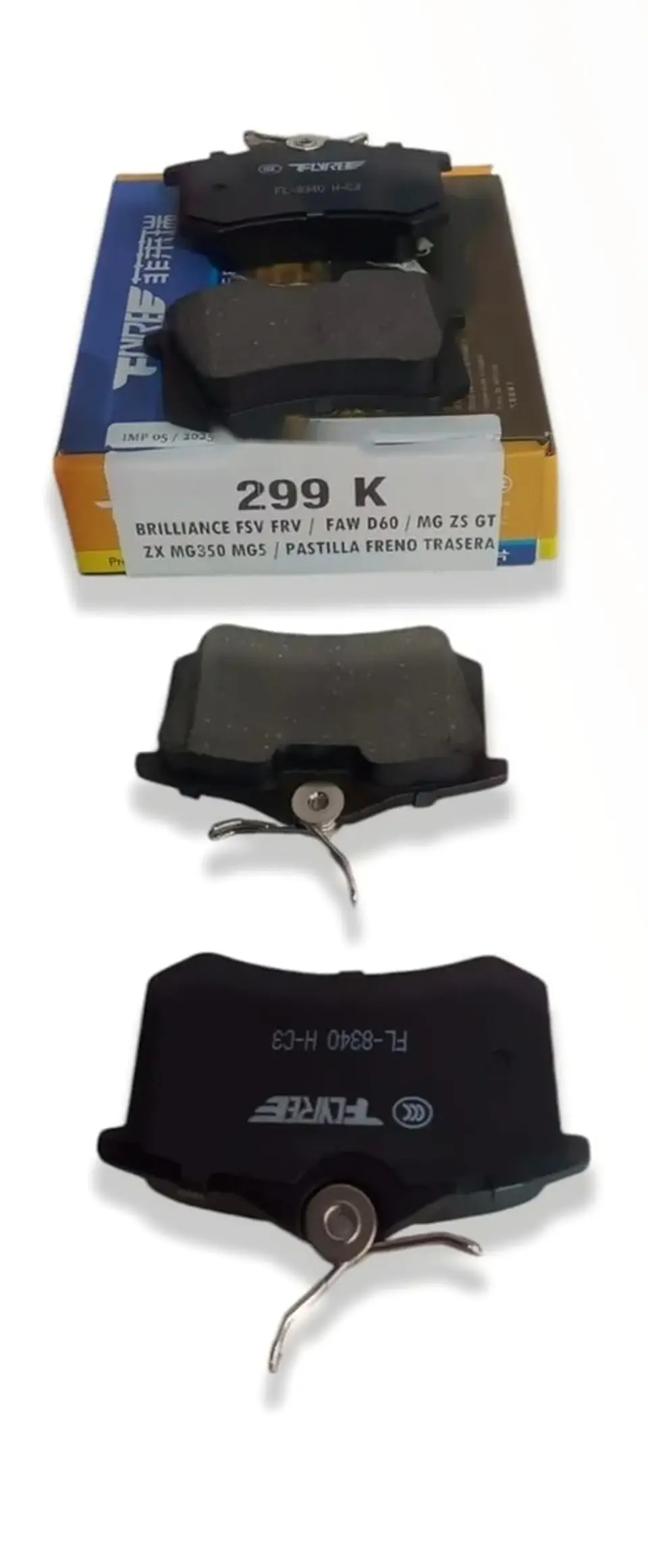 Pastillas De Freno Traseras Brilliance Frv / Fsv / MG Gt / Zs / 5 Sport 2010-2024 1