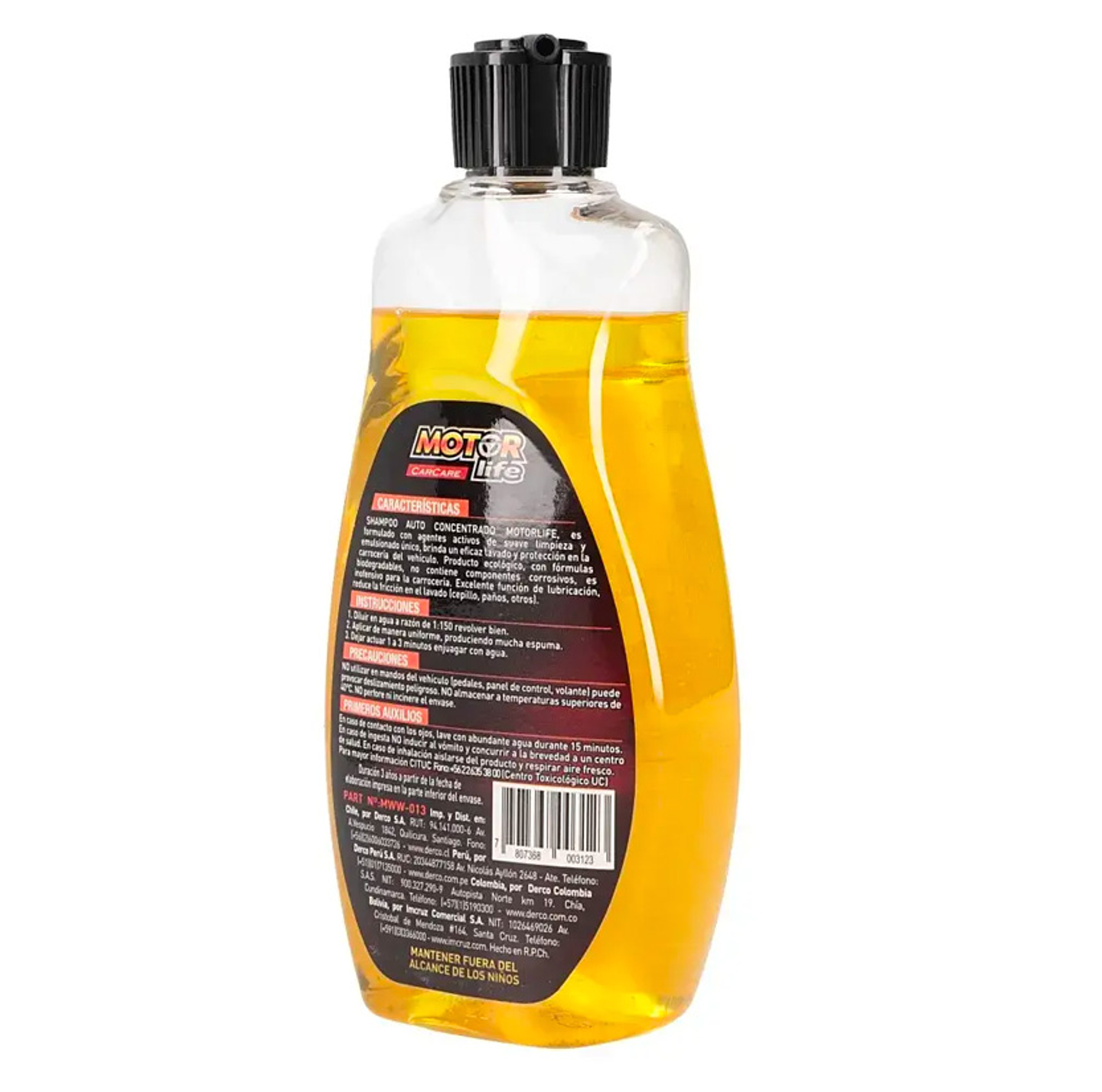 Shampoo Para Autos Medio Litro Motorlife Ultra Brillante 2