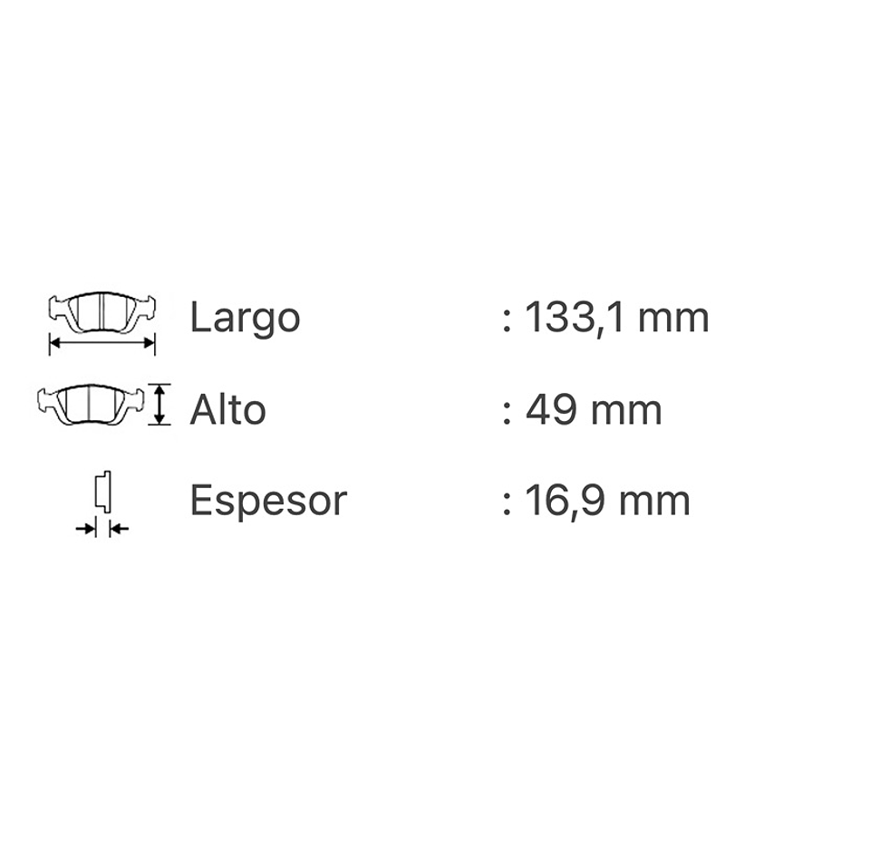 Pastillas Frenos CHEVRO-SPARK GT-10-15-DELANTERAS-SIN RUIDO 3