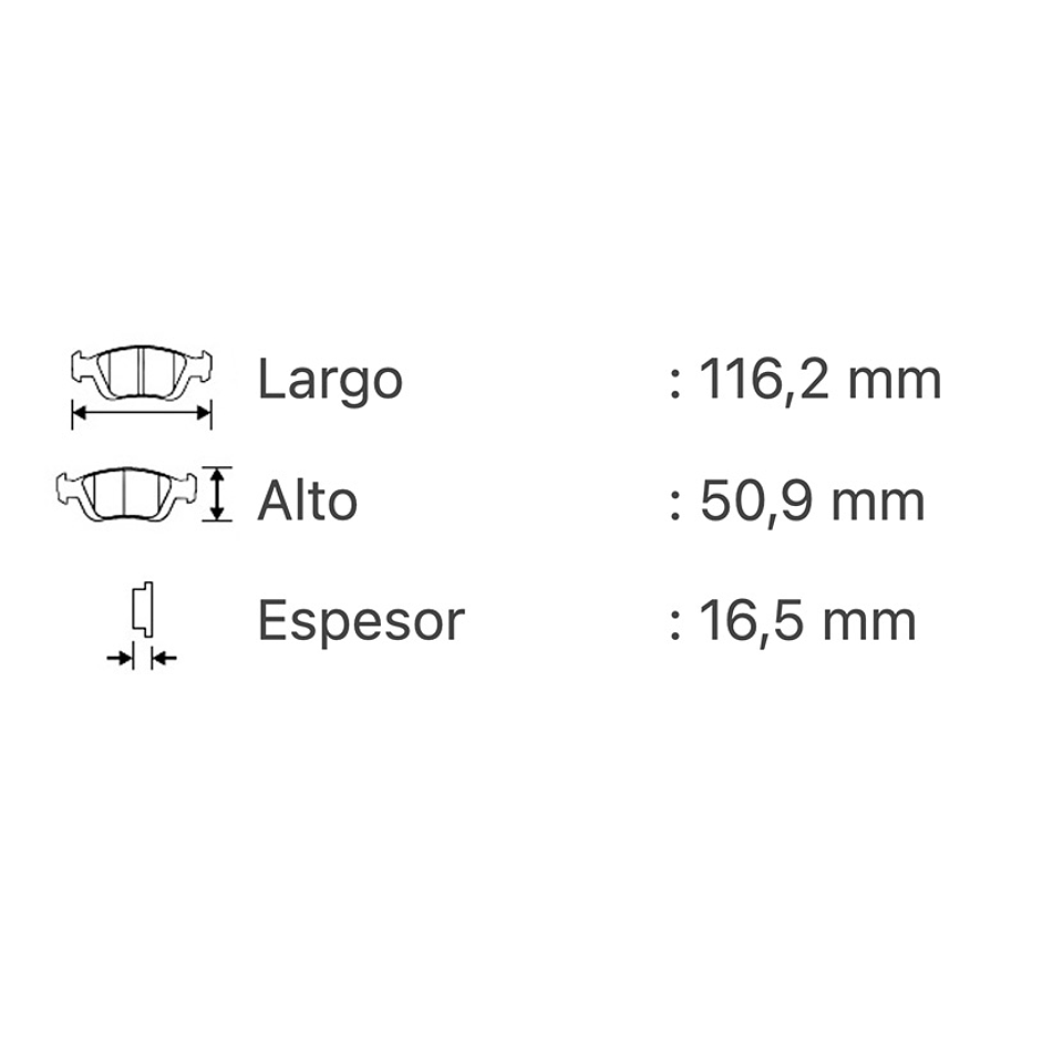 Pastillas de Frenos MAZDA 2 -2008-2015-DELANTERAS 3