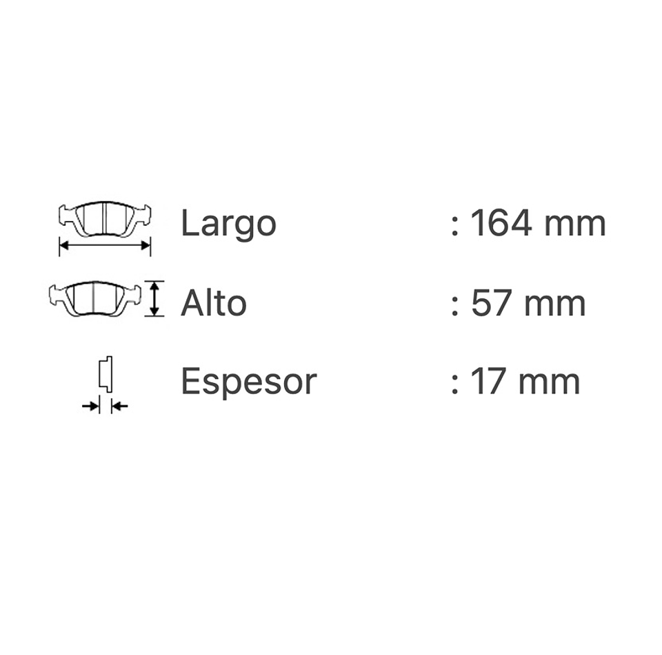  NISSAN TERRANO D22 2002-2007 Pastillas Frenos DELANTERAS 3