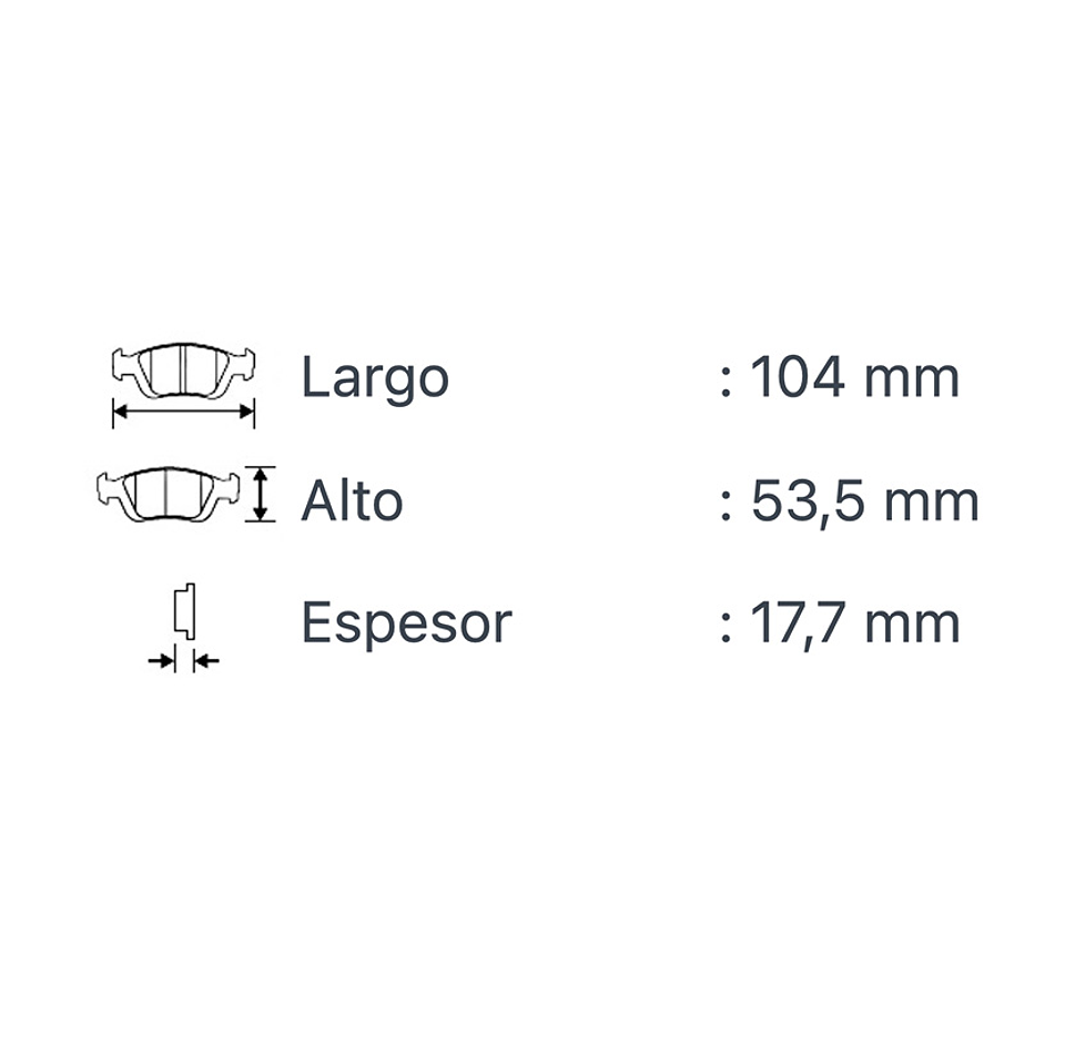 Volkswagen Saveiro-1997-2009 Pastillas Frenos Sistema Vargas 3