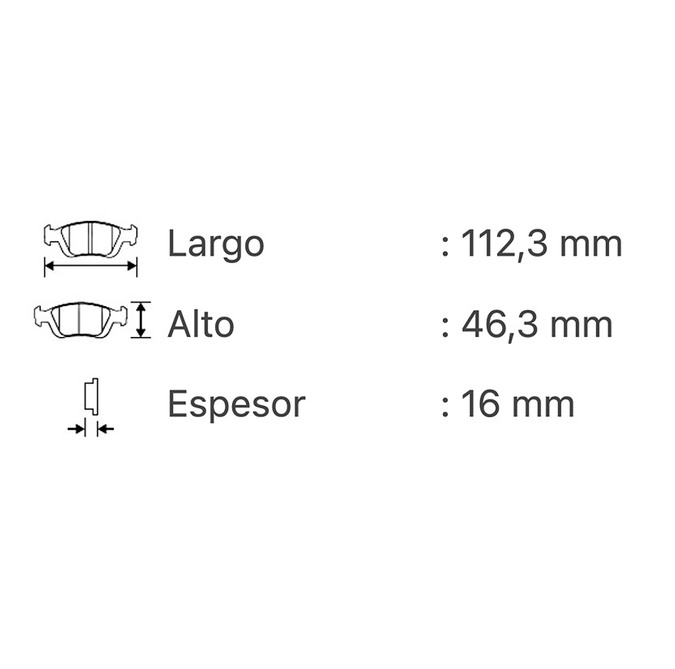 Toyota Yaris -2000-2006 Pastillas de Frenos SIN ABS DELANTERAS  3