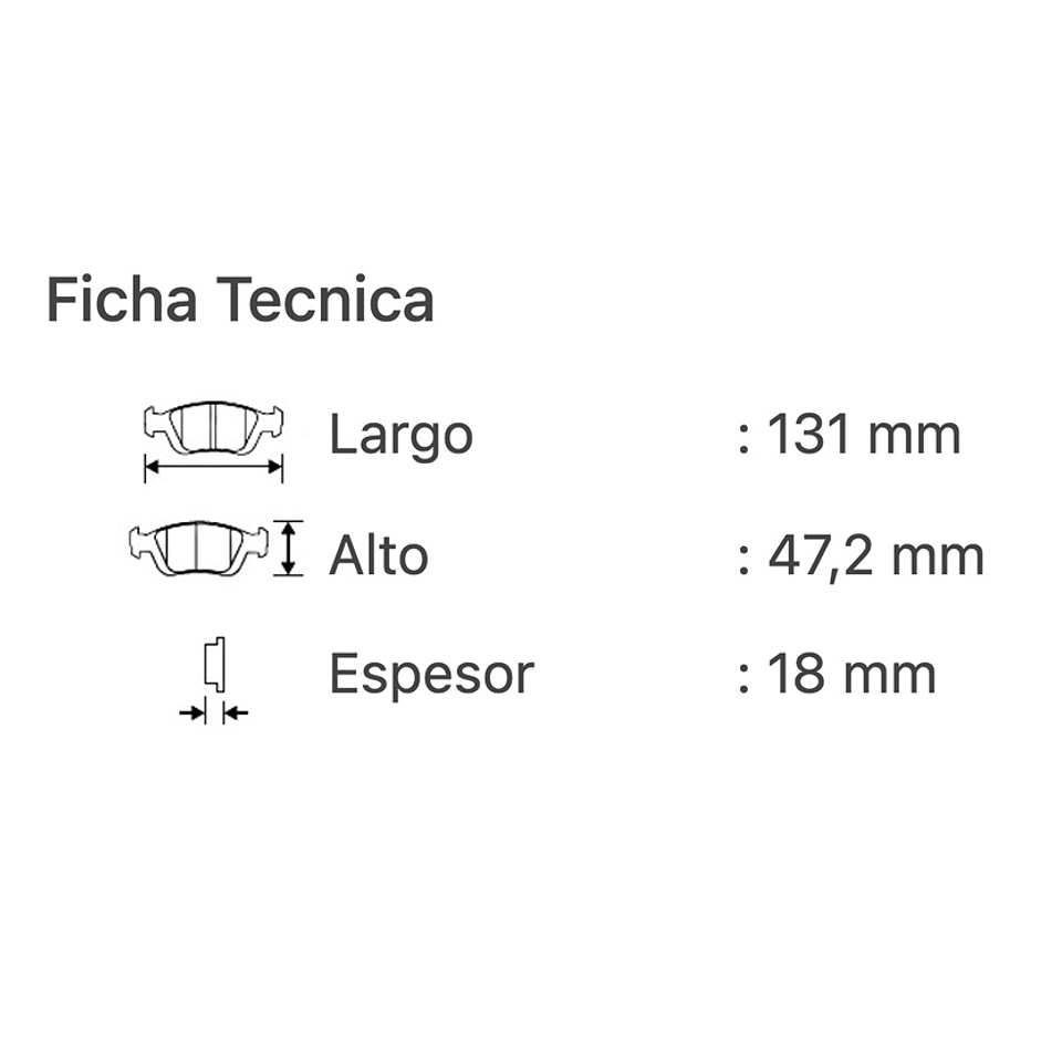 Pastillas de Frenos Peugeot 206 1.4 2003-2009 DELANTERAS  3
