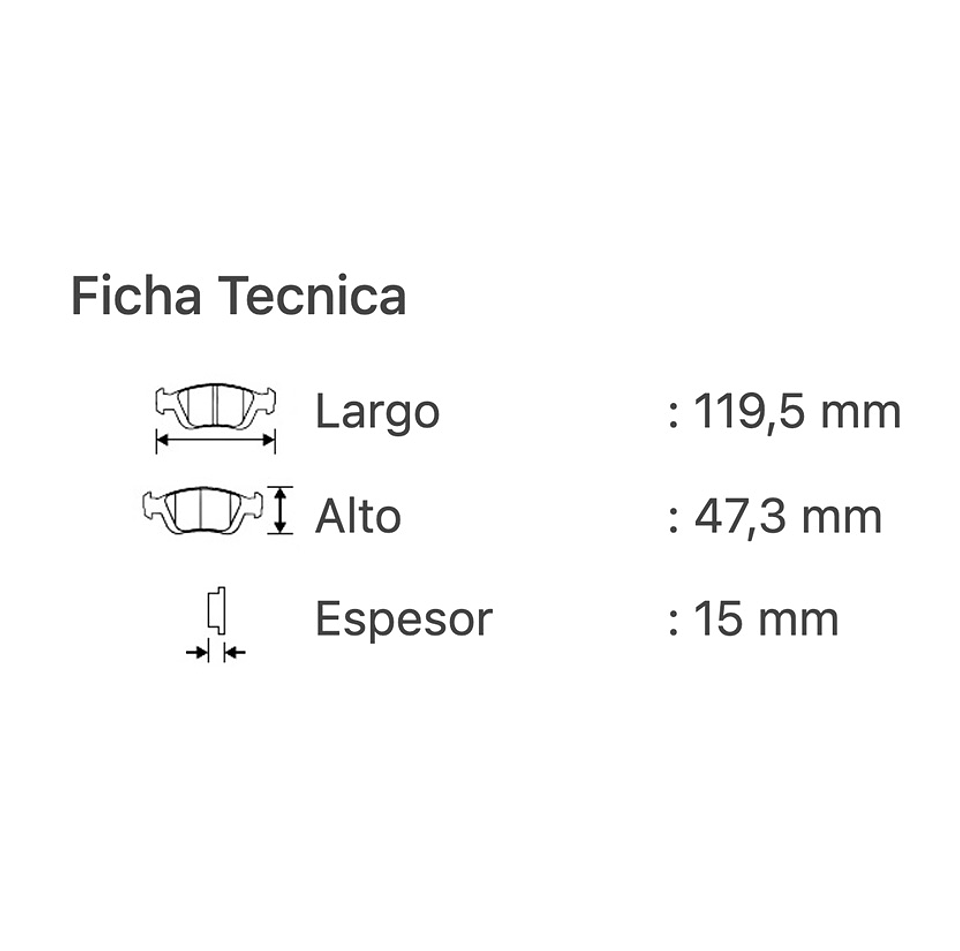 Pastillas de freno TOYOTA TERCEL 1991-1999 delanteras 3