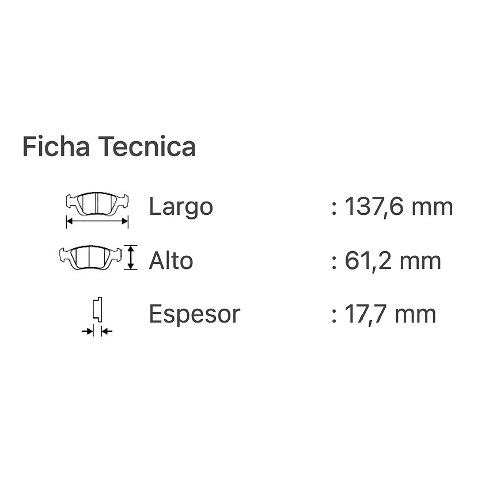 Pastillas de Freno KIA OPTIMA 2015-2020 Delanteras 3