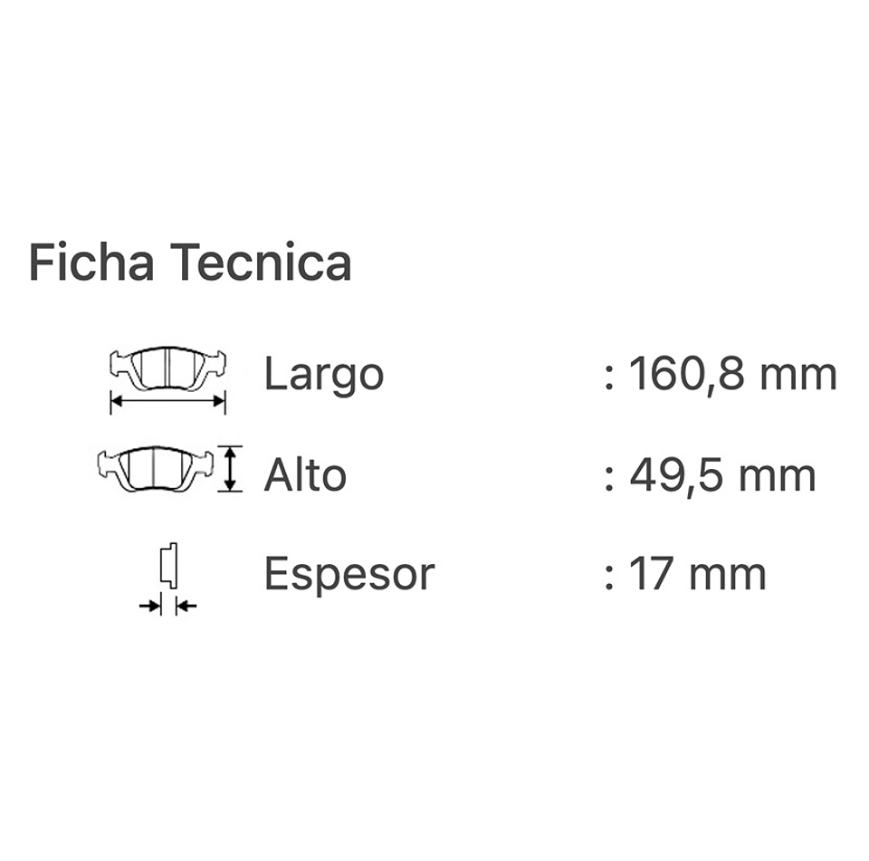 Pastillas de freno Nissan D21 1993-2009 Delanteras   3