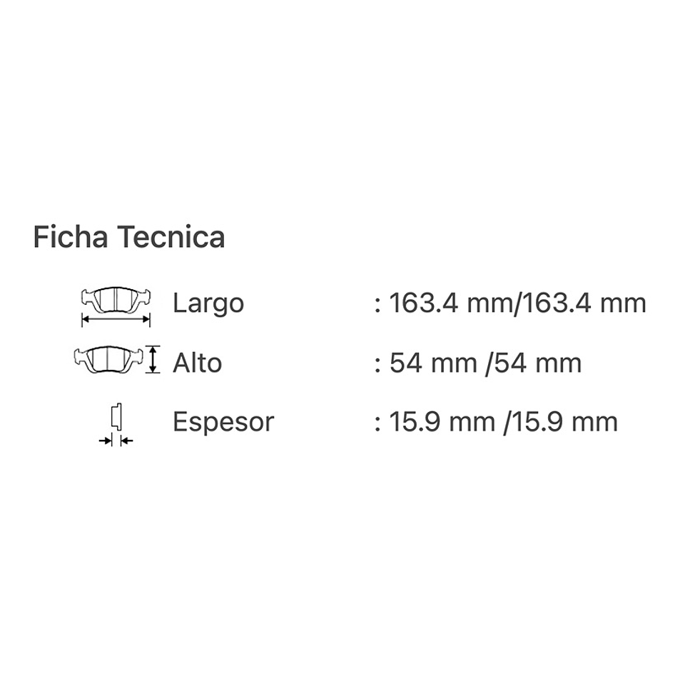 Nissan NAVARA 2008-2015 Pastillas de Freno Delanteras 3