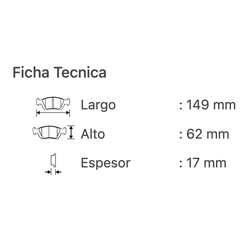 Pastilla de freno Suzuki XL7-  2007-2010 Delanteras 3